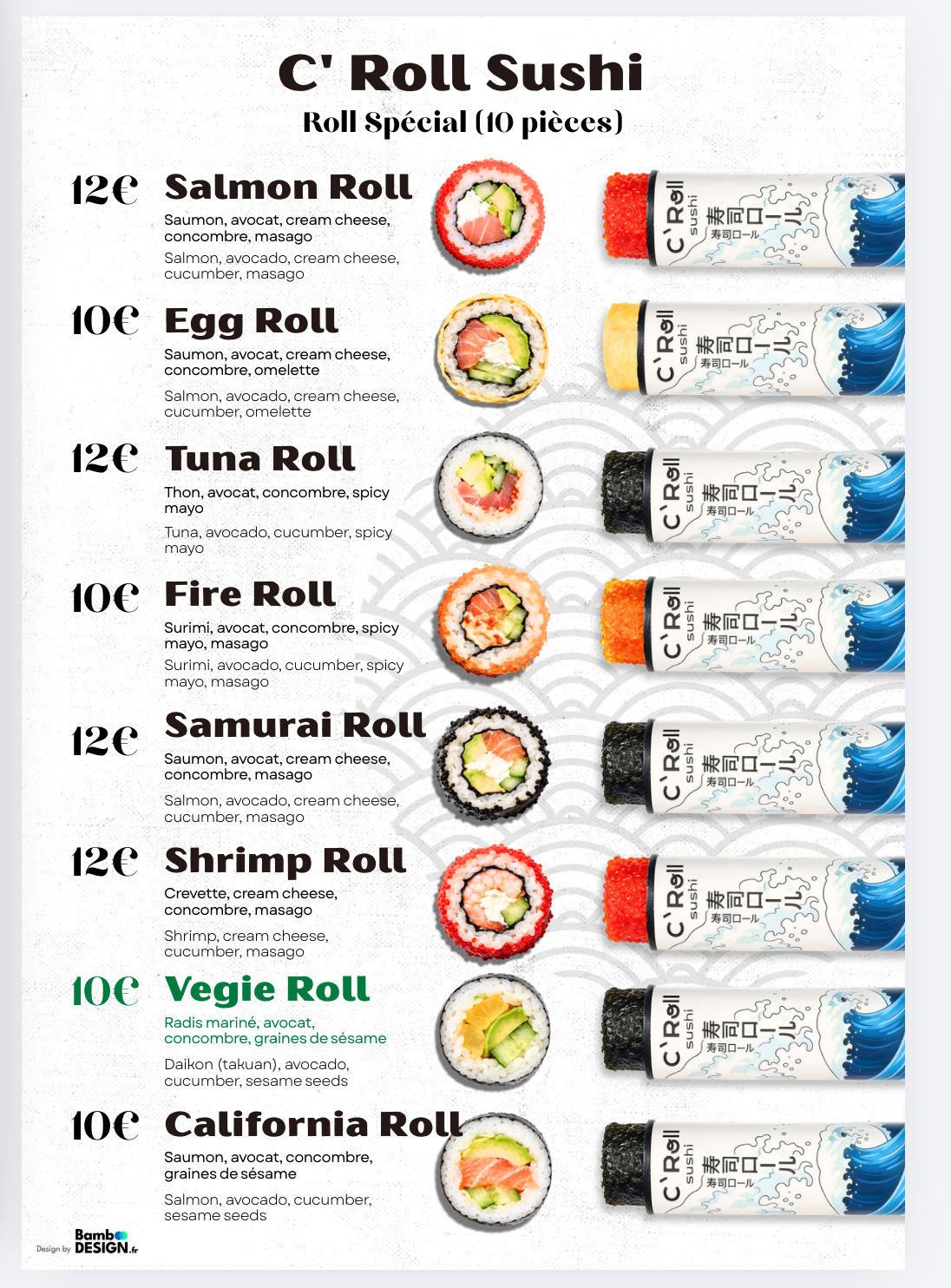 Menu C'Roll Sushi