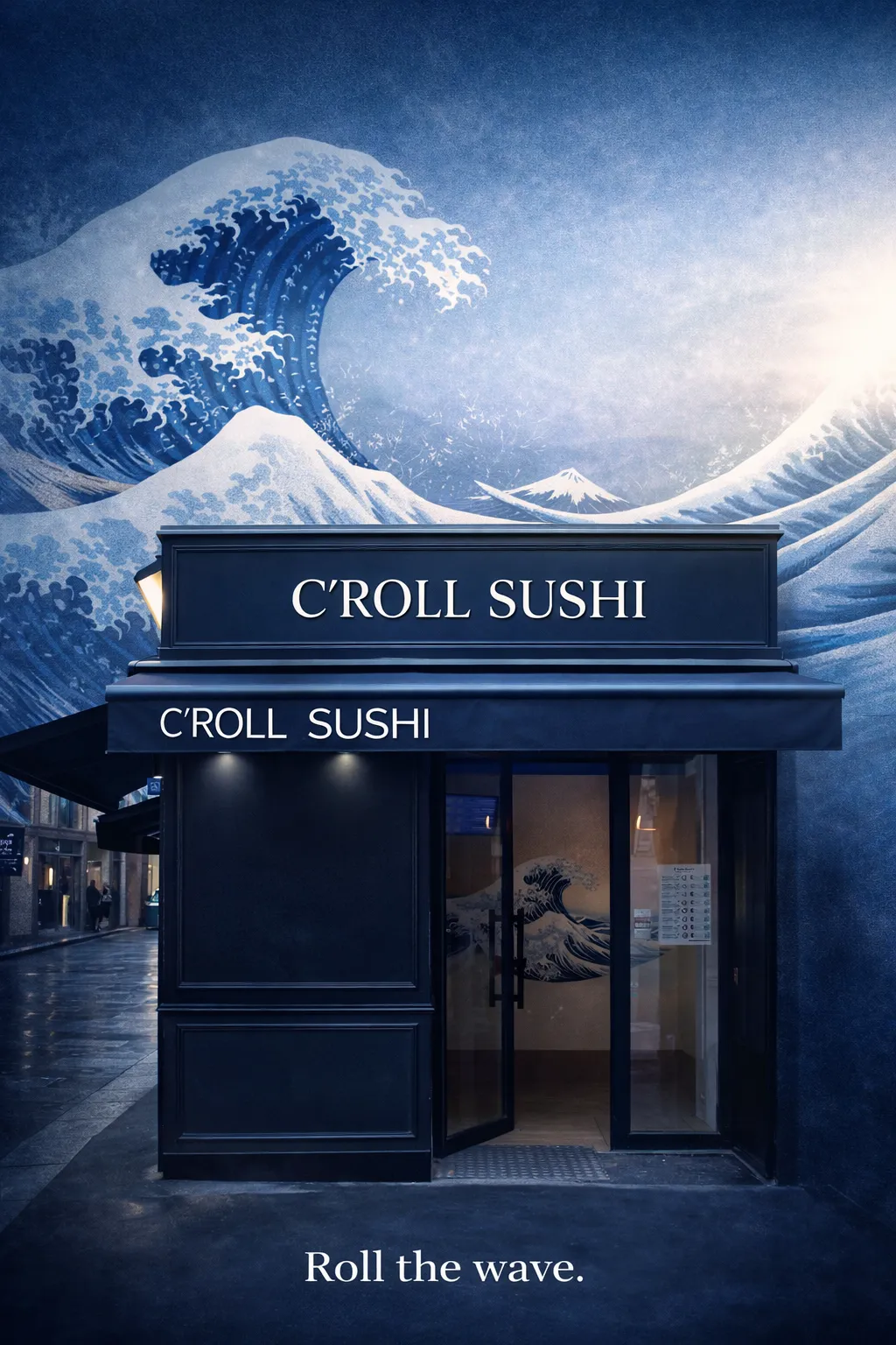 C'Roll Sushi - Devanture du restaurant japonais sushi push-pop Paris 3ème